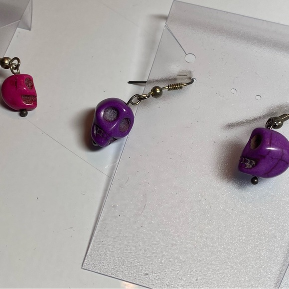 Skull Jewelry, 6 pieces, bracelets and earrings. - Picture 3 of 6
